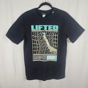 LRG Lifted Research Group Graphic T Shirt Giraffe Print Streetwear L Mens